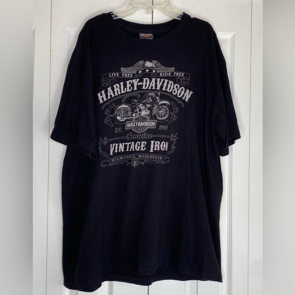 Men's Harley Davidson Zips Mackinaw City T-Shirt Short Sleeve 100% Cotton Sz XL